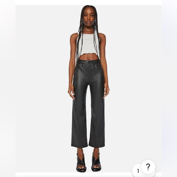 Mother Size 30 “The Rambler” Ankle in Black Faux Leather - Picture 2 of 9